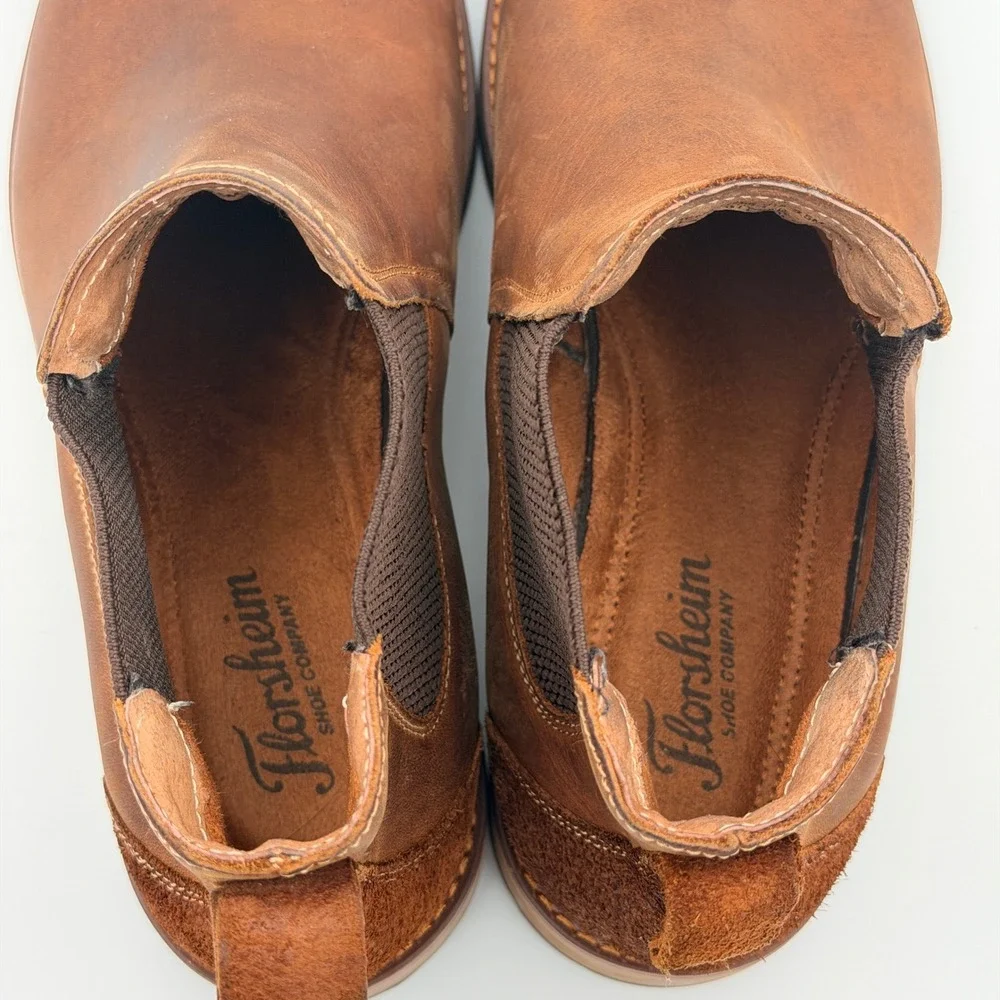 Florsheim Brown Chalet Plain Toe Chelsea Boot Size 9.5M